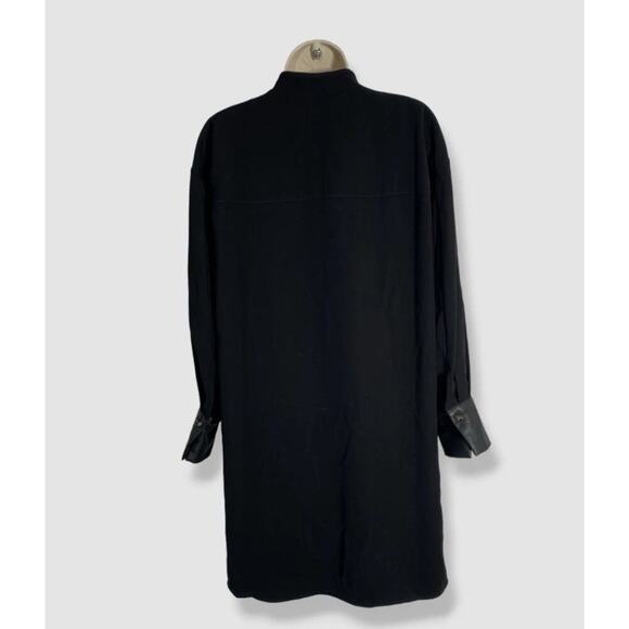 Vince Women's Black V-Split Neck Dress US Size L Retails $395 - Picture 3 of 3